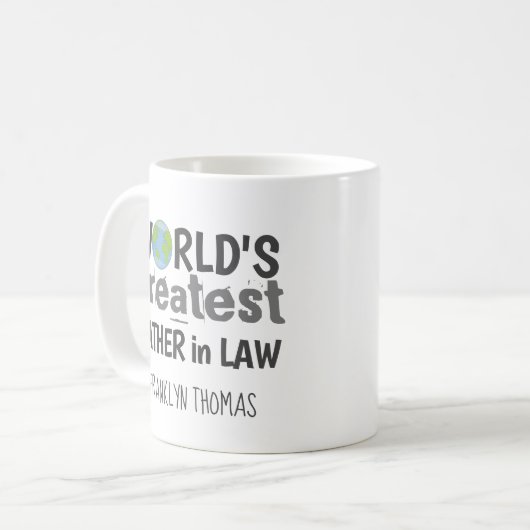 世界で最も偉大な義父パーソナライズされた コーヒーマグカップ (正面左)