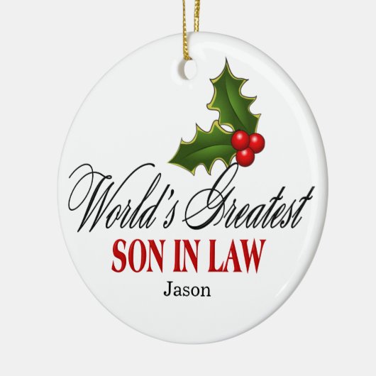 世界で最も偉大な義理の息子 セラミックオーナメント (左)