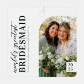 世界で最も偉大な花嫁の写真記念の品 メタルオーナメント (裏面)