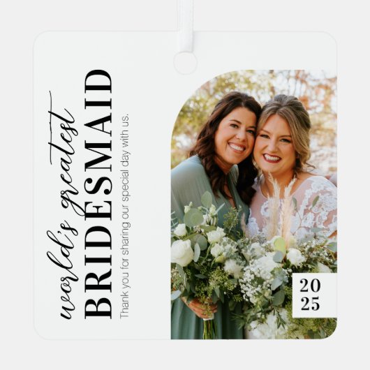 世界で最も偉大な花嫁の写真記念の品 メタルオーナメント (裏面)