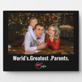 世界で最も偉大な親へ ママとパパへ フォトプラーク (正面)