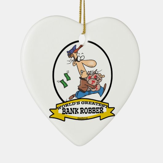 世界で最も偉大な銀行強盗の男性マンガ セラミックオーナメント (右)