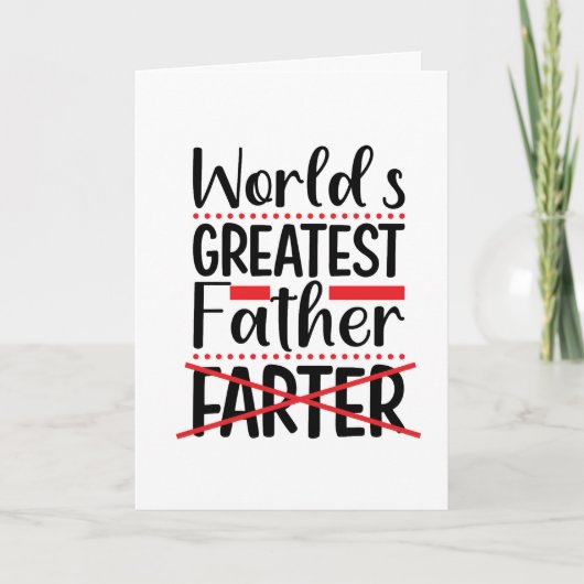 世界で最も偉大な面白いパパ カード (正面)