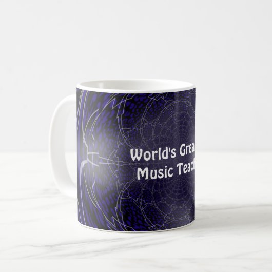 世界で最も偉大な音楽教師 フラクタル コーヒーマグカップ (正面左)