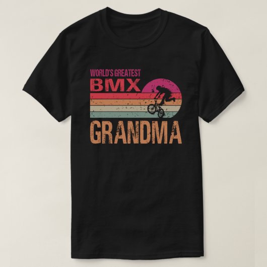 世界で最も偉大なBMX祖母ヴィンテージ父の日 Tシャツ (デザイン正面)