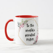 世界で最も偉大なMOMフローラ・マザーズ・デー マグカップ (左)