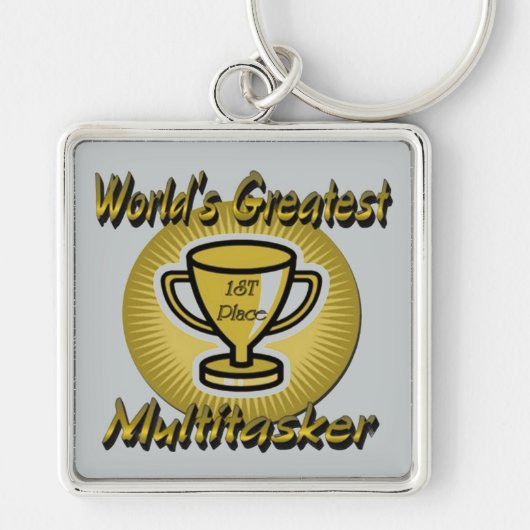 世界で最も偉大数々のな味のトロフィーのキーチェーン キーホルダー (正面)