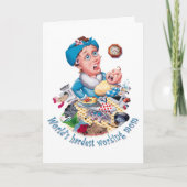 世界で最も働きがいのある母の誕生日カード カード (正面)