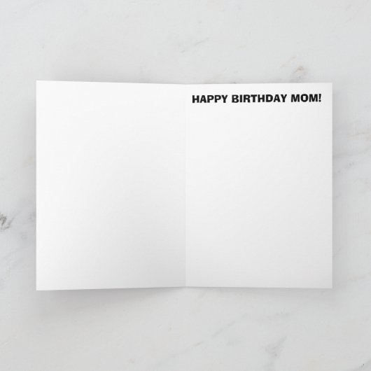 世界で最も働きがいのある母の誕生日カード カード (内部)