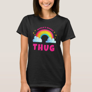 世界で最も優しいThugシャツの皮肉な虹おもしろい Tシャツ