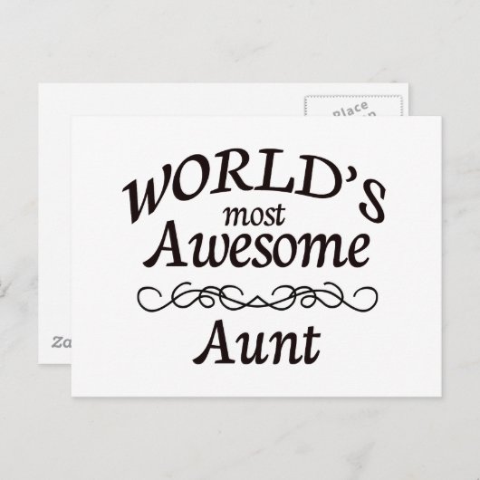 世界で最も叔母素晴らしさん ポストカード (正面/裏面)