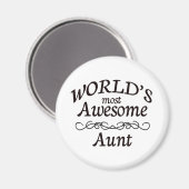 世界で最も叔母素晴らしさん マグネット (正面/裏面)