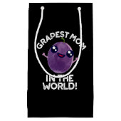 世界で最も取り組むおもしろいママFruit Pun Dark BG スモールペーパーバッグ (正面)