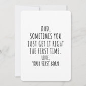 世界で最も古い子供を持つダダユーモア溢れる父の日 シーズンカード (正面)