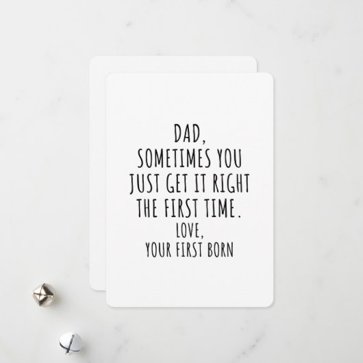 世界で最も古い子供を持つダダユーモア溢れる父の日 シーズンカード (正面/裏面インサイチュ)