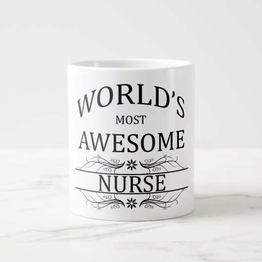 世界で最も多い素晴らしナース ジャンボコーヒーマグカップ (正面)
