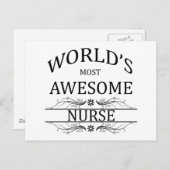 世界で最も多い素晴らしナース ポストカード (正面/裏面)