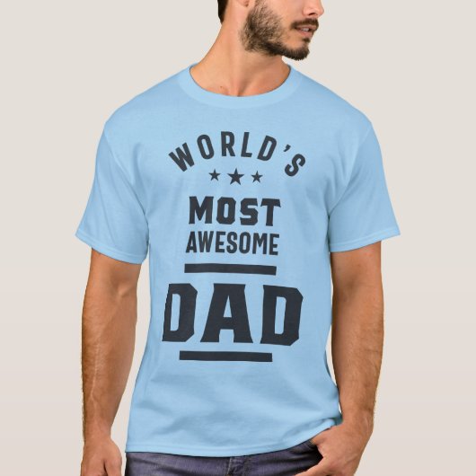 世界で最も多い素晴らしパパ Tシャツ (正面)