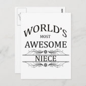 世界で最も多い素晴らし姪 ポストカード (正面/裏面)