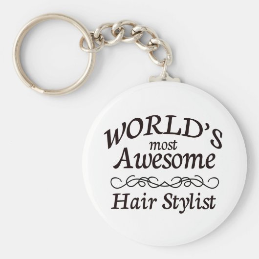 世界で最も多い素晴らし美容師 キーホルダー (正面)