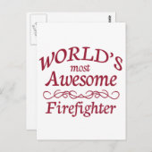 世界で最も多素晴らしい消防士 ポストカード (正面/裏面)