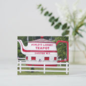 世界で最も大きいティーポット ポストカード (スタンド正面)