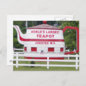 世界で最も大きいティーポット ポストカード (正面/裏面)