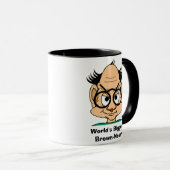 世界で最も大きいブラウンNoserのマグ マグカップ (正面右)