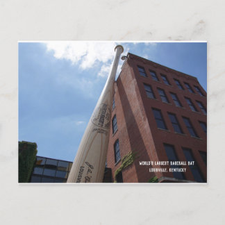 世界で最も大きい野球用バットの郵便はがき 案内ポストカード