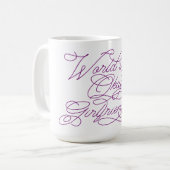 世界で最も大きなガールフレンドおもしろいかわいいラブ引用文 コーヒーマグカップ (正面左)