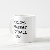 「世界で最も大きなサッカーファン」マグカップ コーヒーマグカップ (正面左)