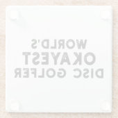 世界で最も大きなディスクゴルファーのディスクゴルフパパ ガラスコースター (裏面)