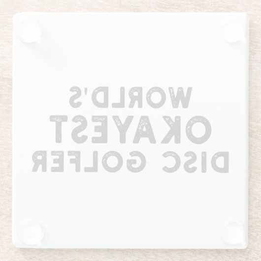 世界で最も大きなディスクゴルファーのディスクゴルフパパ ガラスコースター (裏面)