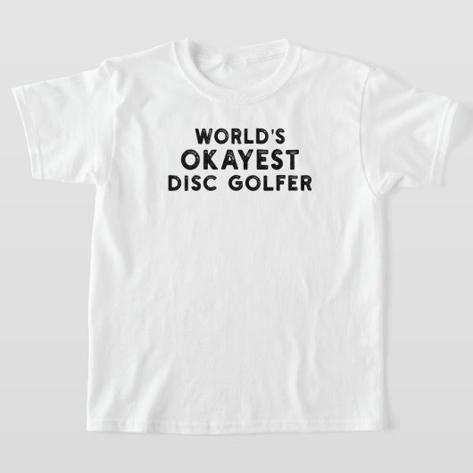 世界で最も大きなディスクゴルファーのディスクゴルフ Tシャツ (レイダウン)