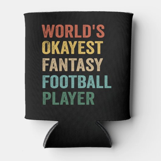 世界で最も大きなファンタジーサッカー選手のギフおもしろいト 缶クーラー (正面)