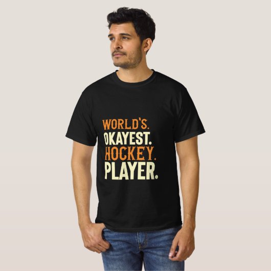 世界で最も大きなホッケー選手 Tシャツ (正面フル)