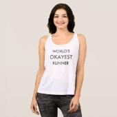 世界で最も大きなランナーフィットネスタンク Tシャツ (正面フル)
