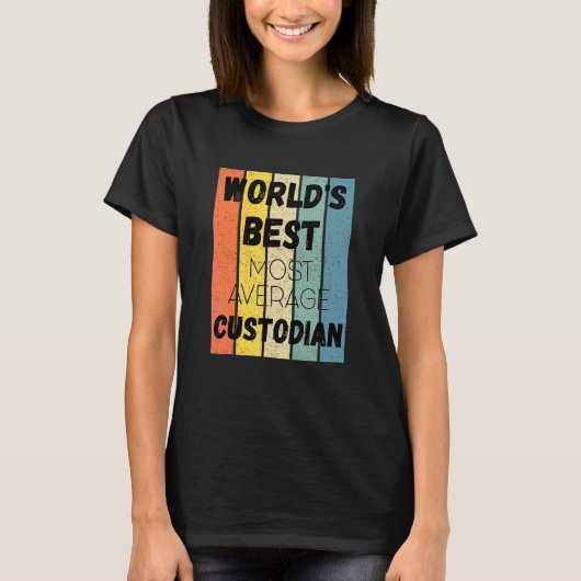 世界で最も大きな保管者の平均保管者おもしろい Tシャツ (正面)