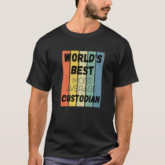 世界で最も大きな保管者、平均的な保管者、資金 Tシャツ (正面)