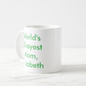 世界で最も大きな母親パーソナライズされた コーヒーマグカップ (正面左)