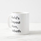 世界で最も大きな母親パーソナライズされた コーヒーマグカップ (正面左)