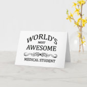 世界で最も大きな素晴らし医学生 カード (黄色い花)