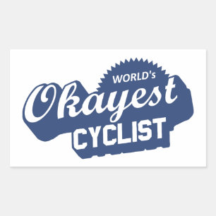 世界で最も大きな自転車乗り 長方形シール