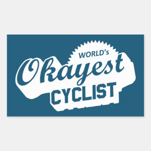世界で最も大きな自転車乗り 長方形シール