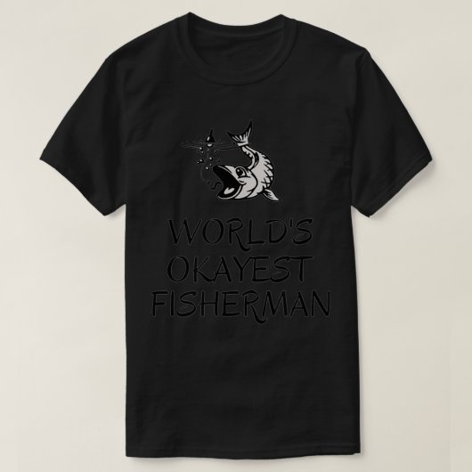 世界で最も大きな釣り人おもしろい魚の恋人パパjok tシャツ (デザイン正面)