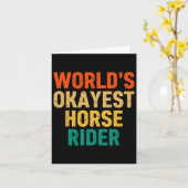 世界で最も大きな馬ライダーホルセックライディングレディースM カード (黄色い花)