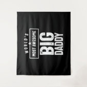 世界で最も大き素晴らしいパパ |祖父 タペストリー (正面)