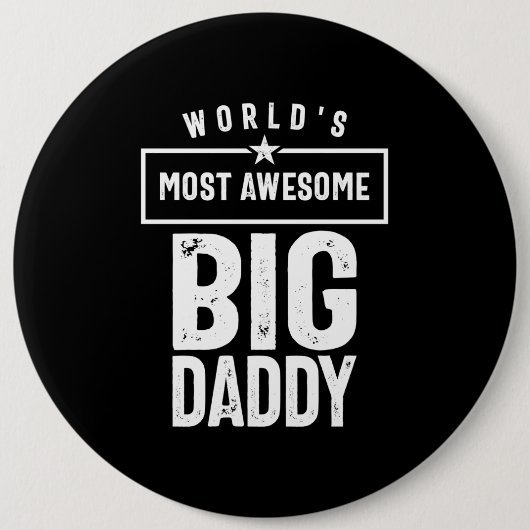 世界で最も大き素晴らしいパパ |祖父 缶バッジ (正面)