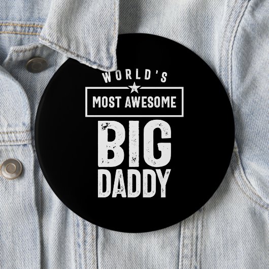 世界で最も大き素晴らしいパパ |祖父 缶バッジ (インサイチュ)