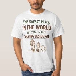 世界で最も安全な場所 父と子 Tシャツ